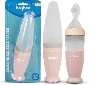 baybee Easy Squeeze Silicone Feeding Spoon BPA Free Baby Fruit Feeder for Kids 6+Months  - Silicone