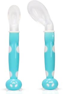 Adore ACE- The Flexi Silicon Feeding Spoon Set- Pack of 2, Food Grade  - PP, Silicon