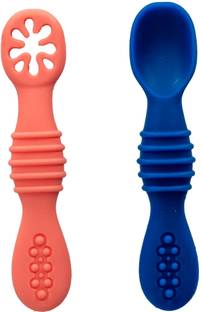 Adore SILICA -The Trainer Silicon Weaning Feeding Spoon Set- Pack of 2  - Silicon