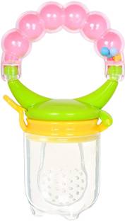 SMILYNATION Baby Fruit Feeder with Rattle Teether toy for baby play(Pink)  - PLASTIC, SILICONE