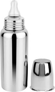 RB Point Stainless Steel Baby Feeding Bottle, Milk Feeding, Water Feeding 240 ml  - Food Grade Plastic, Silicone
