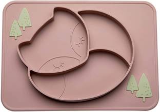 GUCHIGU Silicone Feeding Plate for Babies With a suction Base,BPA free Unbreakable Plate  - Silicone