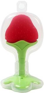 Vadhavan STRAWBERRY TEETHER (SILICONE FRUIT SHAPE RED TEETHER)  - SILICON