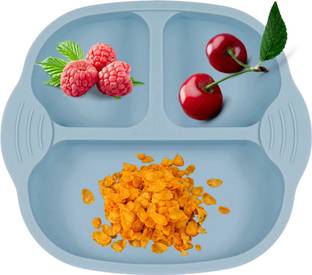 UniKart Self-Feeding Baby Dish With Suction Cups,Toddler Plates, Microwave | Oven Safe  - Silicone