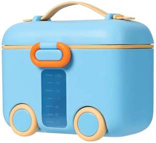 Mini Baby Cartoon Car Shape Baby Portable Infant Snack Container Milk Powder Box  - PP