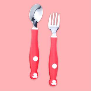 StarAndDaisy Silicone Spoon for Baby and Kids Microwavasher BPA Free Safe-(Dark Pink)  - Silicon