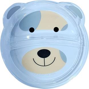 Adore Binge-The Teddy Designed Feeding Plate with Partition  - Polypropylene