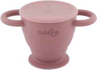 Cubkins Snack Cup for Baby, Infant, Toddler | BPA Free & Collapsible (6 Months+)  - Silicone