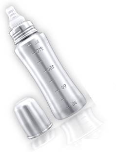 HM POINT Regular Stainless Steel Baby Feeding Bottle (ML Marking) 240ml  - Stainless Steel
