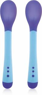 Beebaby Heat Sensitive Colour Changing Soft Spoon for Feeding Baby. BPA Free. Set of 2  - Handle - Plastic, Tip - Silicone