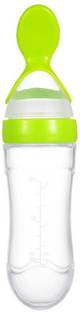 HONEYSPOON Baby Squeezy Food Grade Silicone Feeder Bottle with Spoon Feeder For Baby 90ml  - Silicone