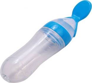 Anzal Baby Feeder Bottle With Dispensing Spoon - 90 ml  - Silicone