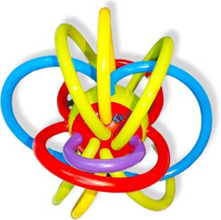 hinik Baby Teether Tube Ball Loopi Toy Sensory Teething Toys for Baby (Multicolor)  - BPA free non toxic