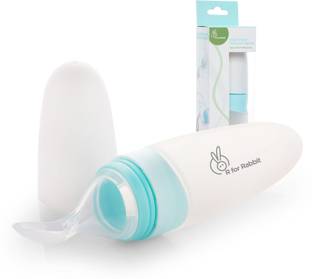 R for Rabbit First Feed Feeder Soft Feeding Spoon for Baby 4 Months & Plus, 90ml  - Non Toxic, BPA Free, Silicone Material