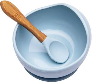 Krusan Feeding Silicone Bowl With Spoon For Toddler & Baby Non-slip Design  - Silicon