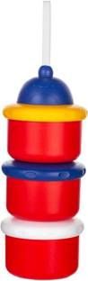 TINNY TOTS Baby Milk Powder Cerelac Food Storage Dispenser Container 3 Compartment BPA Free  - PP Plastic