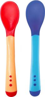 naughty kidz Combo of 2 Feed with Ease Heat Sensitive Baby Feeding Spoon, BPA Free, 3 Months+  - Silicone
