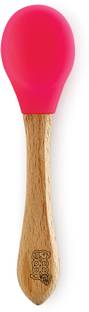 Beebaby Nurture Bambu Wooden Silicone Baby Feeding Spoon. 100% BPA Free.  - Wooden Handle, Silicone Tip