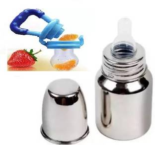 FASHIONMINI New Born Baby Milk Feeding Bottle combo with Feeder Utensils  - Plastic, Steel