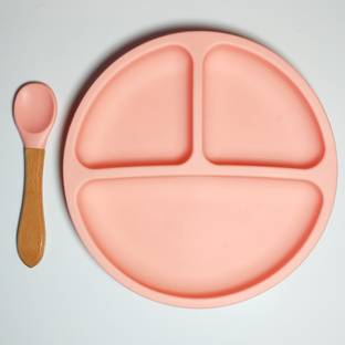 ESSENSI Soft Silicone Suction Plate & Spoon Set  - Food Grade Silicone