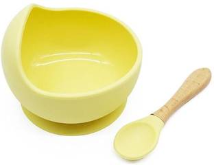 KEVANKI Baby Feeding Bowl and Spoon Set  - SILICION