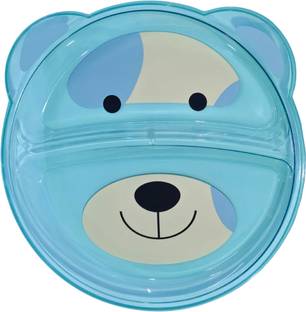 Adore Binge-The Teddy Designed Feeding Plate with Partition  - Polypropylene