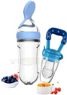 Shrinath Enterprises Baby Soother & Spoon Bottle  - Silicone