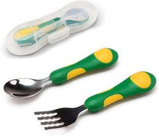 ONE AND ONLY Baby Spoon and Fork Cutlery for Babies and Kids - Stainless Steel  - 304 Stainless Steel, BPA-Free Silicone
