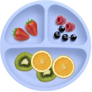 PEEPER PEE_4P_SKBL  - Silicone Baby Feeding 4-Suction Plate
