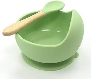 KEVANKI Baby Feeding Bowl and Spoon Set  - SILICION
