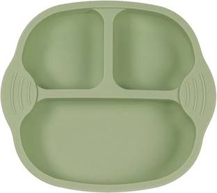 Lellow Self-Feeding Baby Dish With Suction Cups,Toddler Plates, Microwave & Oven Safe  - Silicone
