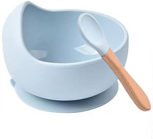 YANCI Baby Feeding Bowl & Spoon Set, Silicone Suction Baby Bowl,Soft Spoon for Toddler  - Silicone
