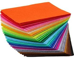 Ditya Crafts Felt sheet set of 20 different colours 6"x6" Felt Sheet