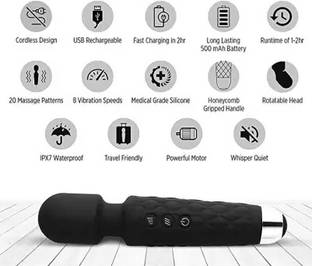 Glenston Personal Body Wand Massager (Vibrator) For Woman plesure(multi colour) Reusable Female Urination Device
