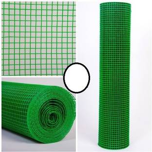 MASHKI PVC Coated Weldedmesh for Anti Bird Net Tree Guard Net Garden Fencing 3ft x 10mt Steel, Plastic Fence Post