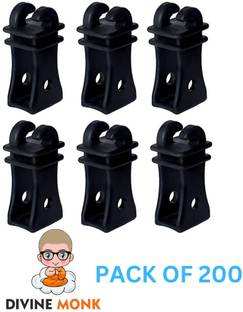 divine Monk black insulator top quality heavy material pack of 200 pcs Polypropylene Fence Post