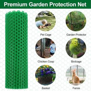 Anjani nandan Garden Fencing Net & Anti Bird Net with 1 Cutter & PVC Tags free||3.3 x 40 foot Polypropylene Fence Post