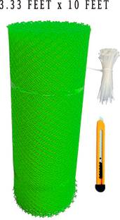 GreenLife TREE GUARD,BIRD NET 3.3 FEET HEIGHTX 10 FEET LENGTH WITH 50 TIE & 1 CUTTER GREEN Plastic Fence Post