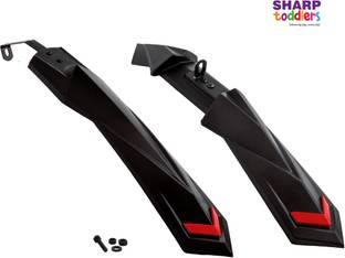 SHARP TODDLERS Bicycle Front & Rear Mudguard Mudguard Fits 24",26", In Built Carrier Cycles Clip-on Front & Rear Fender