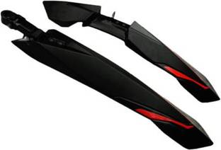ShreNik Cycle Mudguard 26-29 Inch Bicycle Fender MTB Reflective Tape Material Plastic Clip-on Front & Rear Fender