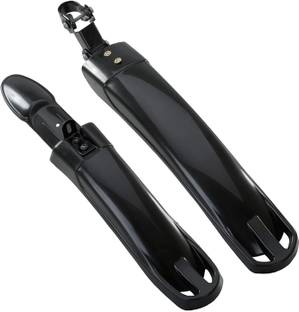 BYKING Bicycle Front & Rear Mudguard and Iron Clamp, Color- Black Full Length Front & Rear Fender