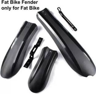 DSTECHBAR MTB Fat Bicycle Mudguard PVC fat bike Full Length Front & Rear Fender (Black) Full Length Front & Rear Fender