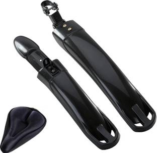 ABC AMOL BICYCLE COMPONENTS Bicycle Front & Rear Mudguard and Iron Clamp With 1 Cycle Seat Cover Full Length Front & Rear Fender