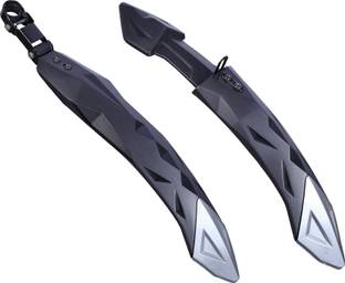 ShreNik Bicycle Fender Cycle Flying Mudguard MTB Mountain Senior Bikes Color Black-Grey Clip-on Front & Rear Fender