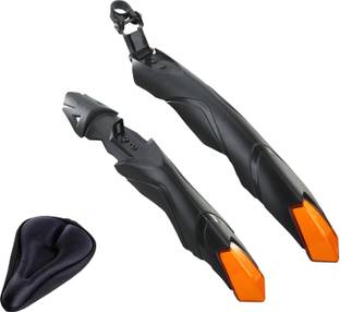 ABC AMOL BICYCLE COMPONENTS Bicycle Front & Rear Mudguard with Night Reflector And 1 Cycle Seat Full Length Front & Rear Fender