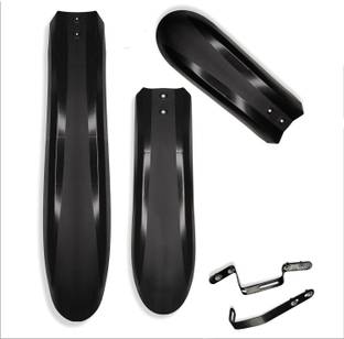 IndiaLot Bicycle Fat Bike Mudguard Full Length Front & Rear Fender (Black) Clip-on Front & Rear Fender