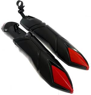 Excel Grozo Model Red M/C Full Length Front & Rear Fender