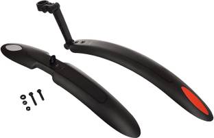 ShreNik Cycle Mudguard Bolt-X Sleek Fender Reflective Red Tape MTB Bike Clip-on Front & Rear Fender