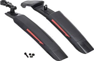 डार्क हॉर्स Bicycle COBRA REFLECTIVE Mudguards, Fits 24", 26", NEW CLAMP Model क्लिप-ऑन फ्रंट एंड रेयर Fender