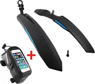 Leosportz Bicycle Mudguard ron Fitting 7-inch phone bag Clip-on Front & Rear Fender